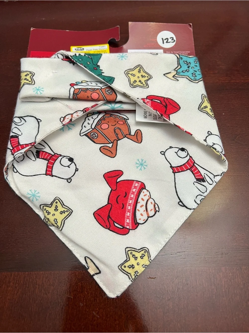 Wondershop White Holiday Print Pet Bandana